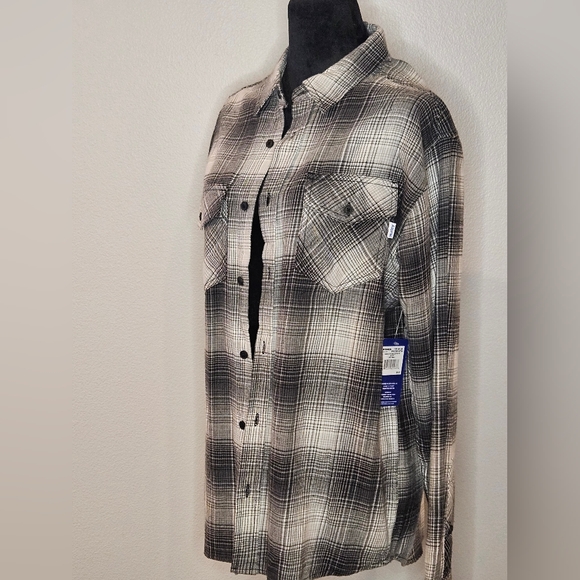 NWT Hurley mens flannel button up sz SM - Picture 2 of 8